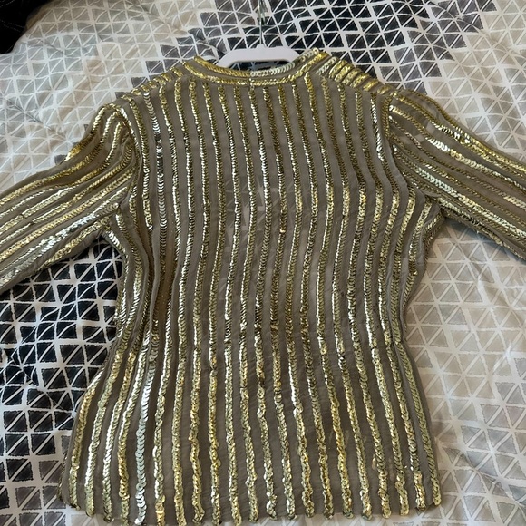 1960s Vintage 💯 % Silk  w Sequins jacket - Picture 11 of 12